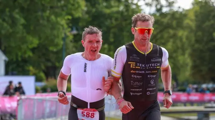 Patrick Bitzinger (links) mit seinem Guide Andreas Fuchs
