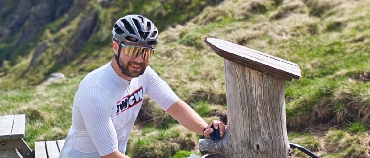 Fabian Obmann ist heuer viel am Rad unterwegs