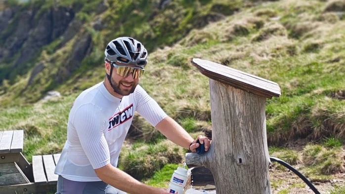 Fabian Obmann ist heuer viel am Rad unterwegs