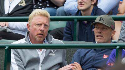 Gebhard Gritsch (rechts) 2016 in Wimbledon an der Seite von Boris Becker