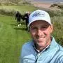 Lukas Nemecz in Vorbereitung auf das Turnier auf dem Trump International Golf Links
