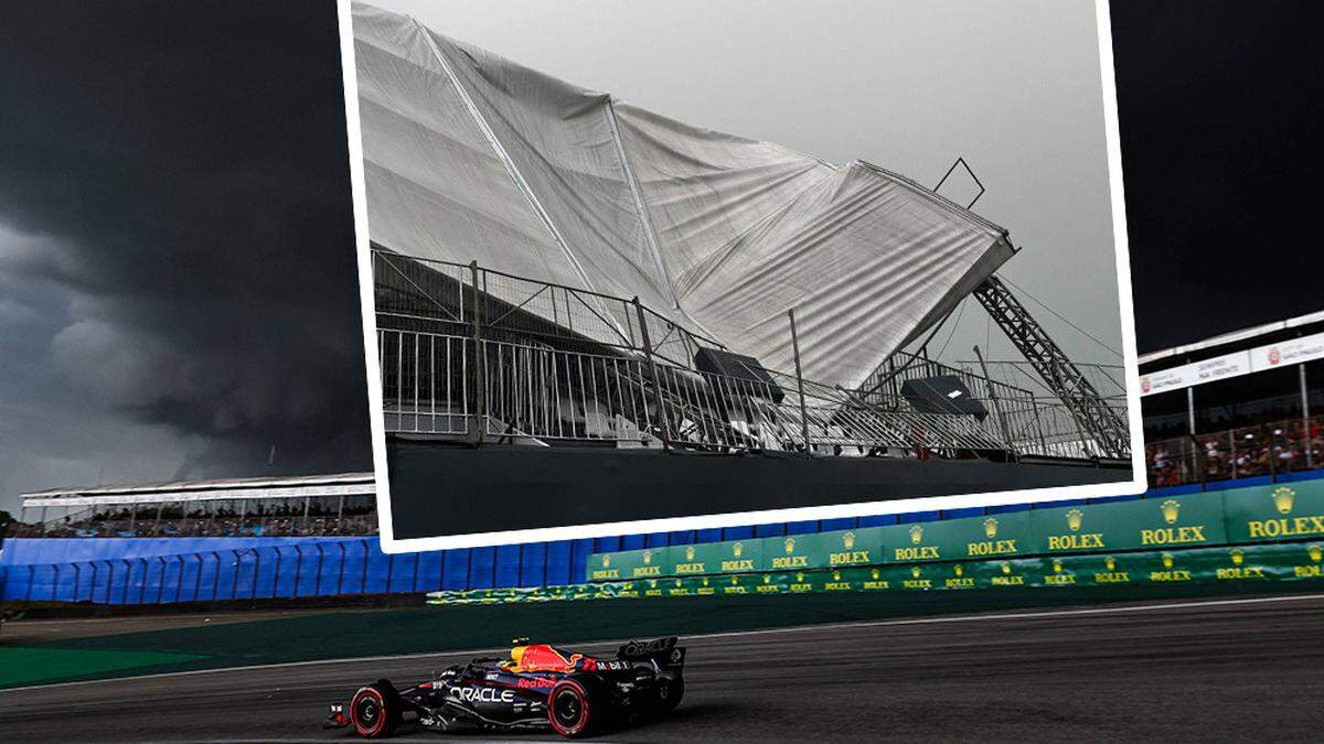 Formel 1 in Brasilien Tribüne zusammengebrochen Chaos nach Unwetter in Sao Paulo