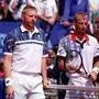 Thomas Muster (rechts) und Boris Becker 1995 in Monaco