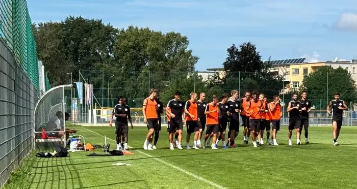 Die Austria-Profis am Freitagmorgen beim Training
