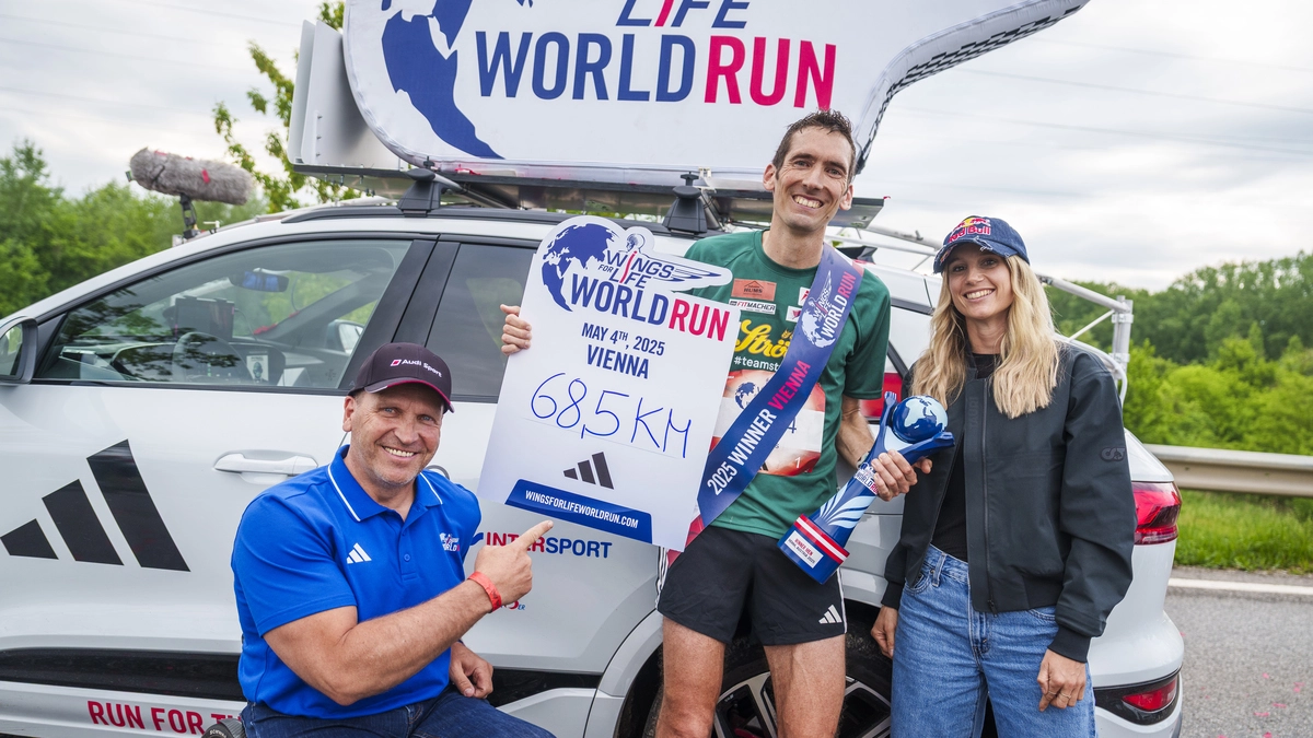 Andreas Vojta hat den „Wings for Life Run“ in Wien gewonnen