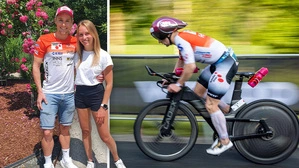 Georg Enzenberger am Rad und mit Freundin Nicola Kuhn