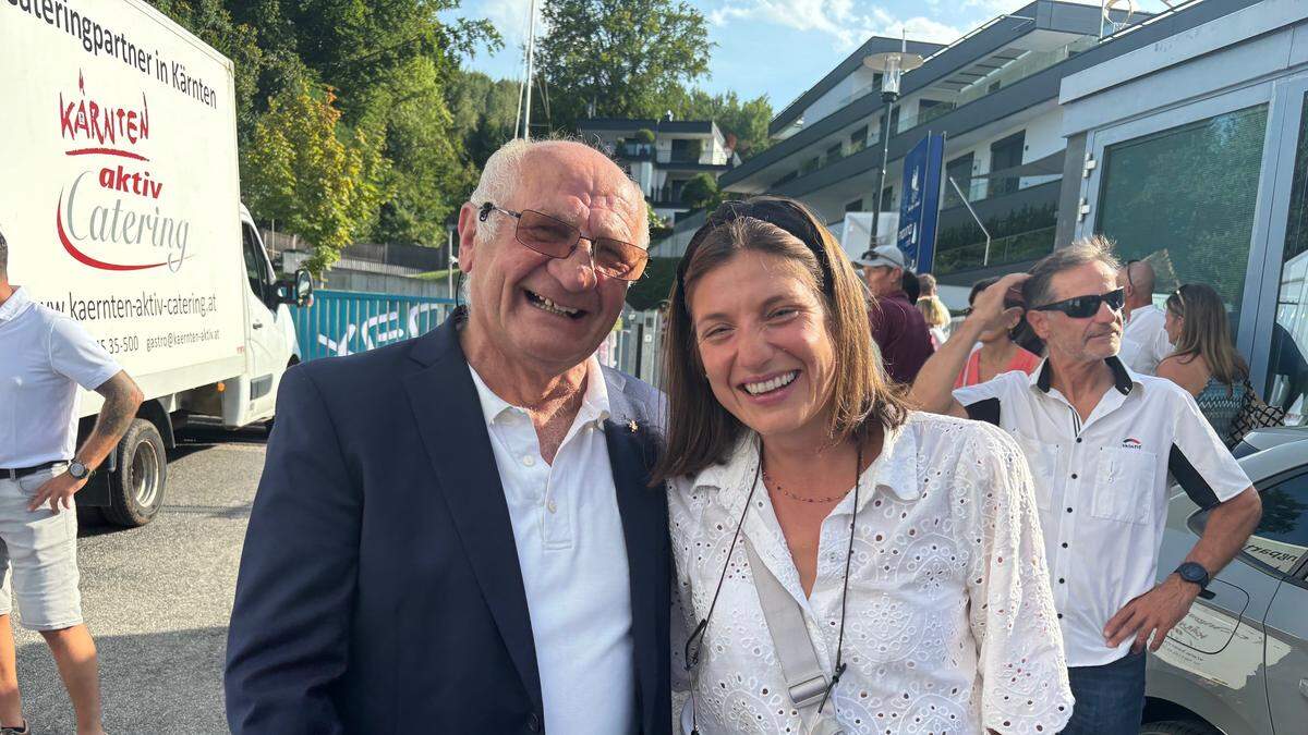 Joe Pachler beim Empfang für Lara Vadlau im Yachtclub Velden am 17. August