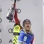 COURCHEVEL,FRANCE,21.DEC.23 - ALPINE SKIING - FIS World Cup, night slalom, ladies. Image shows the rejoicing of Katharina Truppe (AUT). Photo: GEPA pictures/ Patrick Steiner
