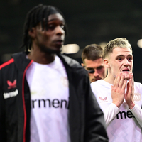 Für Leverkusen um Jeremie Frimpong und Florian Wirtz bleiben hängende Köpfe