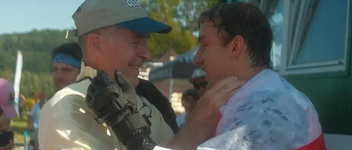 Luca Rauchenwald jubelte mit seinem Papa über Gold