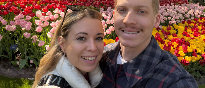 Jan Hörl mit seiner Frau Tanja in Amsterdam