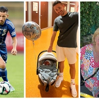 WAC-Akteur Donis Avdijaj mit Söhnchen Rion und Mama Florije