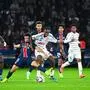 Warren ZAIRE EMERY  33 - PSG  and Emanuel EMEGHA  10 - Strasbourg  during the Ligue 1 match between Paris Saint Germain and Racing Club de Strasbourg at Parc Des Princes on September 19, 2024 in Paris, France.  Photo by federico pestellini / panoramic  - FOOTBALL : PSG vs Strasbourg - Ligue 1 - 19/10/2024 FedericoPestellini/Panoramic PUBLICATIONxNOTxINxFRAxBEL