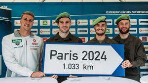 Heiko Gigler, Bernhard Reitshammer, Valentin Bayer und Simon Bucher (von links) wollen es über Doha nach Paris schaffen