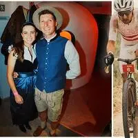 Lukas Pöstlberger startet in Kärnten, links mit Freundin Anna, E-Mountainbike-Weltmeisterin