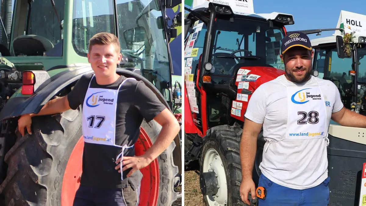 Profis im Pflügen: Felix Braunstein und Andreas Haberler