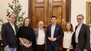 Die Chefs der Sozialwirtschaft-Sachverbände mit dem FPÖ Landesrat: Thomas Driessen, Christine Withalm, GPA-Gewerkschafter Norbert Schunko, Landesrat Hannes Amesbauer, Uli Reimerth, Günter Klug