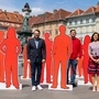 Hannes Schwarz (2. v. l. neben Martin Amschl) muss einen Nachfolger für die zurückgetretene Grazer SP-Chefin Doris Kampus finden (Archivfoto). Anna Robosch (l.) hat sich selbst aus dem „Spiel“ genommen