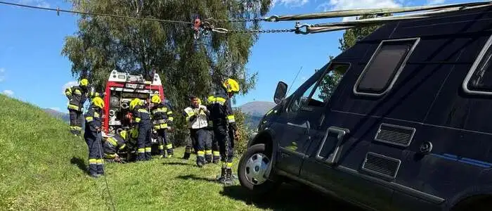 Heikle Wohnmobilbergung am Glanz (St. Peter am Kammersberg) 