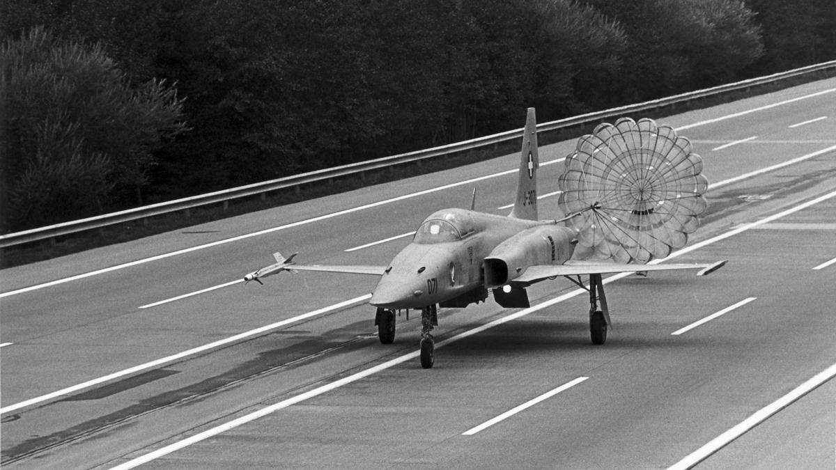 Auch die Schweiz testete früher schon: Hier mit einer F-5 „Tiger“