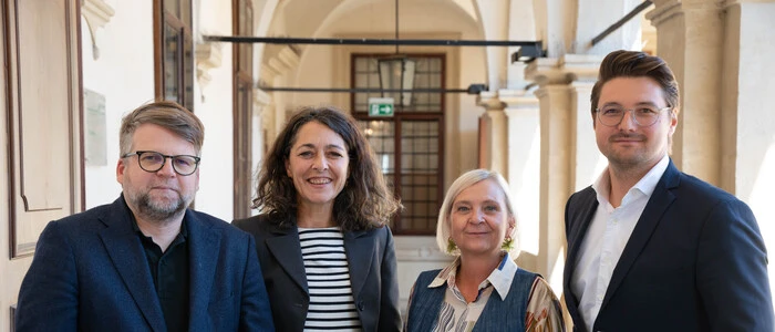 Verstimmt: Hannes Schwarz (SPÖ), Sandra Krautwaschl (Grüne), Claudia Klimt-Weithaler (KPÖ), Niko Swatek (Neos)