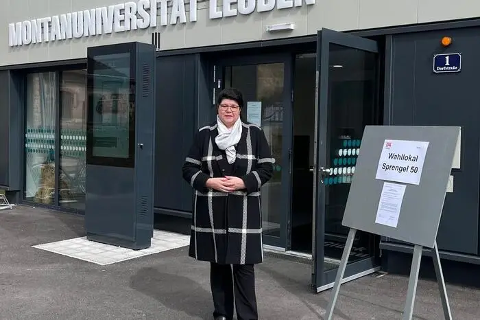 Helga Ahrer, Dritte Landtagspräsidentin (SPÖ) ging in Leoben zur Wahl