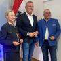 Nationalratswahl: Barbara Kolm (li.) und Arnold Schiefer (re.) bei FPÖ-Landeschef Mario Kunasek in Graz