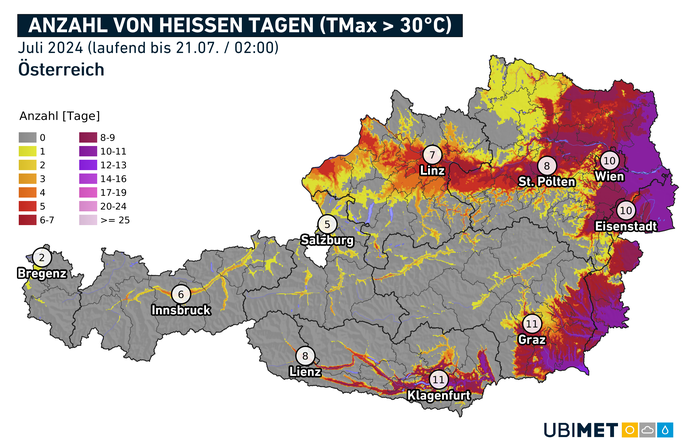 Die Süd- und Oststeiermark zählten zu den heißesten Regionen im Juli