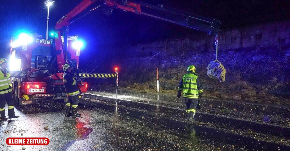 After the state border: Semmering expressway still closed after rock fall