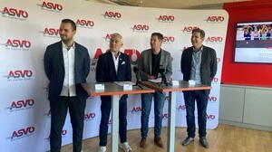 Christoph Högler (Faninvest), Peter Reichl, Michael Horvath (ASVÖ) und Björn Lobenwein (Obmann) stellten das Spenden-Tool in Graz vor