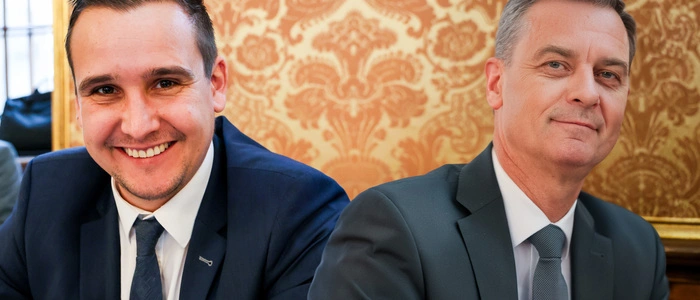 Thomas Maier (FPÖ; l.) und Wolfgang Dolesch (SPÖ; re.) sind im Landtag aneinandergeraten