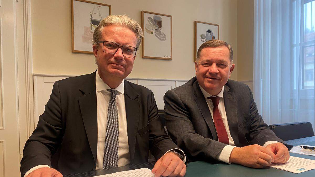 ÖVP-Landeschef Christopher Drexler und Landesrat Werner Amon stellten Pläne zur Elementarpädagogik vor