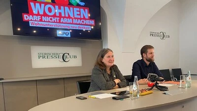 Bürgermeisterin Elke Kahr und KPÖ-Landeschef  Alexander Melinz für „eine grundlegende Überarbeitung der Wohnunterstützung“  