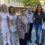 Madeleine Petrovic (vorne) mit Monika Henninger-Erber, Nora Summer, Dieter Kaltenbeck, Gabi Faller und Andrea Drescher in Graz