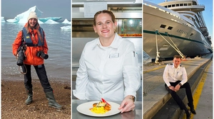 Bordfotografin Sarah Fischbacher, Küchendirektorin Katrin Gabardi und Hoteldirektor Mathias Waschl 