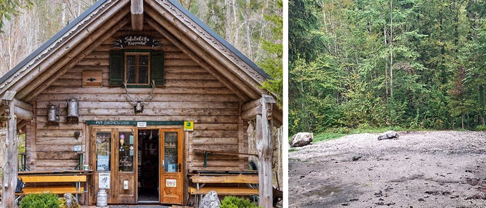 Von der beliebten Schutzhütte ist auf dem Grund (rechts) nichts mehr zu sehen