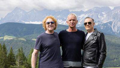 Spielen gemeinsam in Schladming: Mick Hucknall, Sting und Bryan Adams (von links)