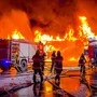 Einer der größten Brandeinsätze 2025: Im März brannte die Firma Wohnwagen Stöckl in St. Marein bei Graz