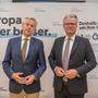 Reinhold Lopatka und Christopher Drexler bei einer gemeinsamen Pressekonferenz in Graz