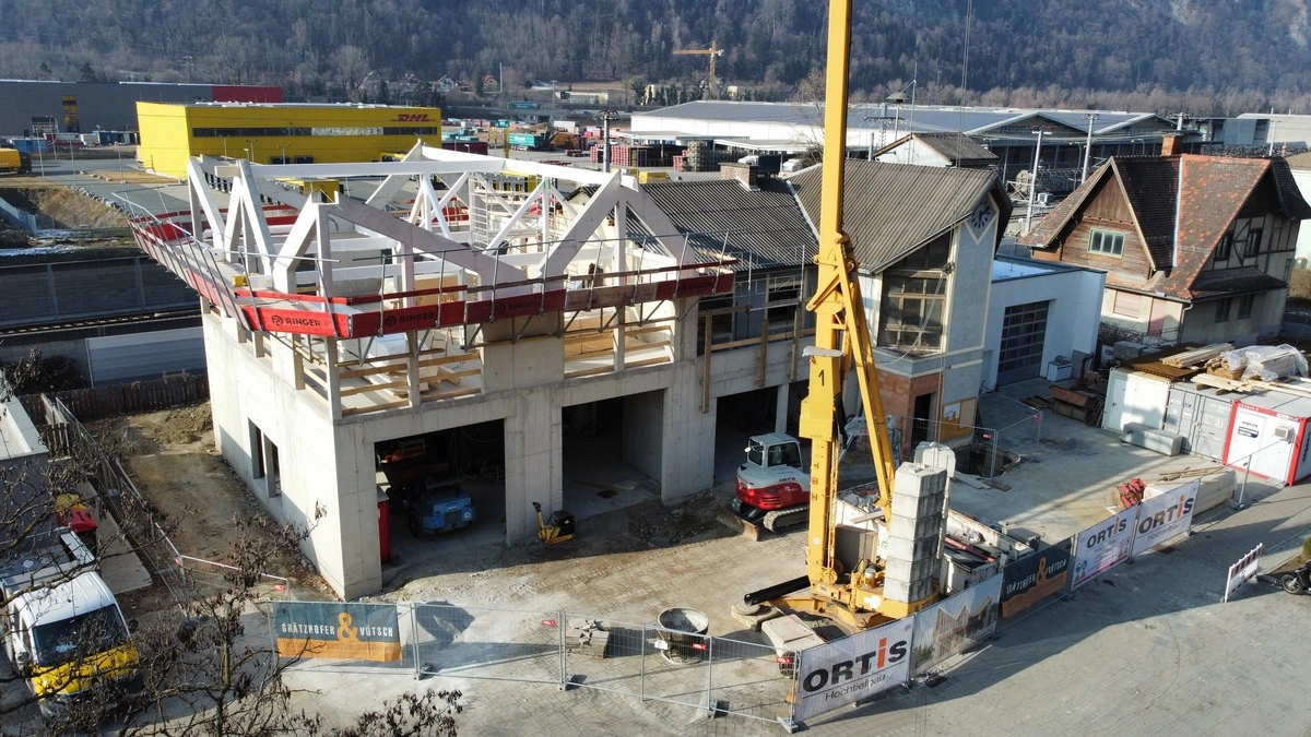 Am neuen Rüsthaus Peggau wird bereits gebaut