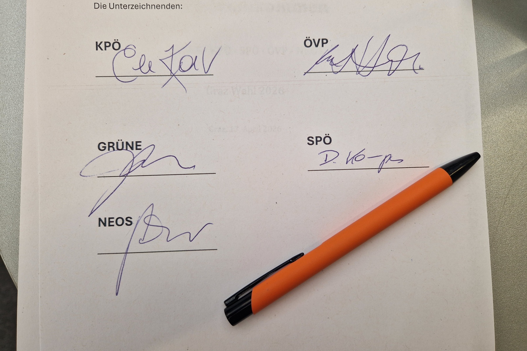 Abkommen ohne FPÖ und KFG: Maximal 400.000 Euro, keine Diskriminierung: So fair soll der Grazer Wahlkampf sein
