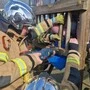 Ein Trupp der Grazer Berufsfeuerwehr musste anrücken, um das Kind zu befreien