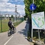 Angergasse: Eine Tafel kündigt bereits die Wegsperre mit 1. Juli an