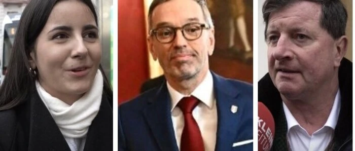 Unter anderen standen uns Selina Cioc und Bernd Holasek (rechts) Rede und Antwort zur Frage, was sie von einem Kanzler Kickl halten würden