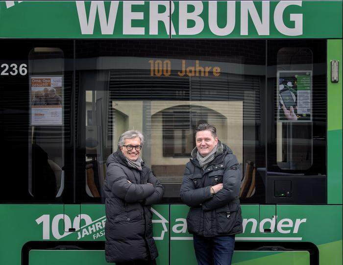 Die Geschäftsführer Dieter Weber (JCDecaux) und Bernd Schönegger (Holding Graz)