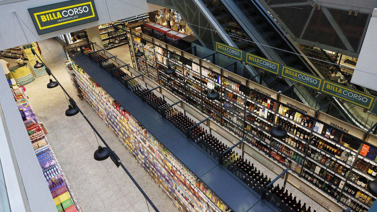 Der Billa-Corso am Jakomini-Platz in Graz wurde wiedereröffnet nach 10 Wochen 