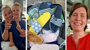 Sindiana Matic (links) ist grad mit ihrer Großfamilie auf dem Weg in die Türkei, Sandra Konrad fliegt wieder zurück nach Köln