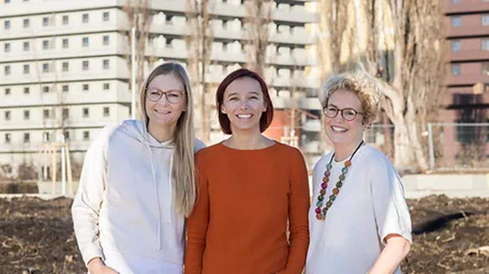 Manuela Hochegger, Verena Brenneis und Eva-Maria Tamminen eröffnen am 2. Jänner das Gesundheitszentrum im Green Tower in Reinnighaus