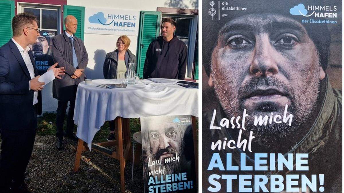 Unterstützen die Kampagne (von links): Stefan Magerl und Christian Lagger (Elisabethinen), Iris Kircher (Agentur rittler&Co) und Paul Pizzera