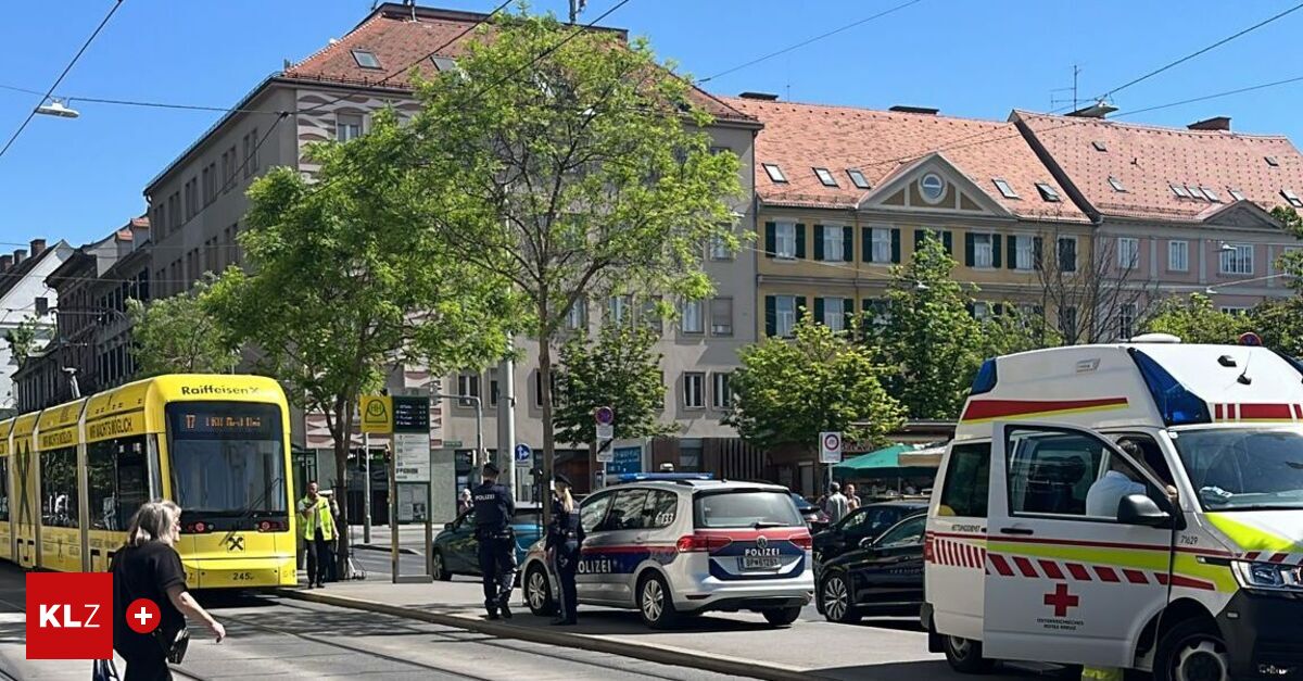 Rettungseinsatz-am-Kaiser-Josef-Platz-nach-Unfall-mit-Stra-enbahn